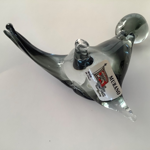 MURANO Vintage Art Glass Seal Sculpture Sticker intact Vintage 1970s - Picture 2 of 12